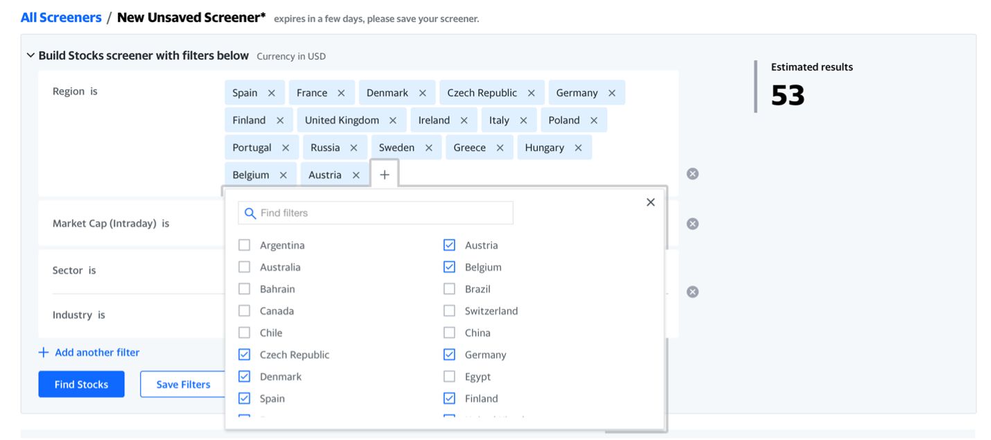 Yahoo Finance Csa Screener22