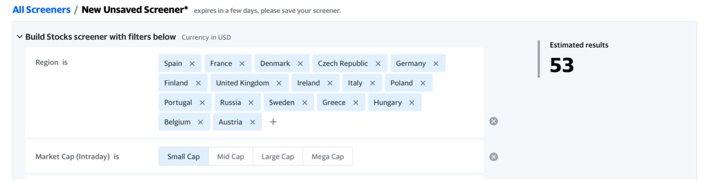 Yahoo Finance Csa Screener2